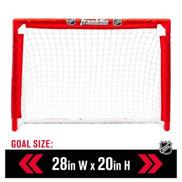 Franklin Sports NHL Mini Hockey Hockey Goal 2 Mini Hockey Sticks 2 Foam Balls - Picture 3 of 7